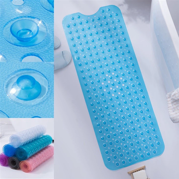 40*100cm Bathroom Non-slip Mat Bath Massage Foot Mat Long PVC Bathtub Mat Shower Mat