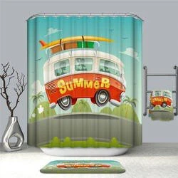 bath shower curtain set