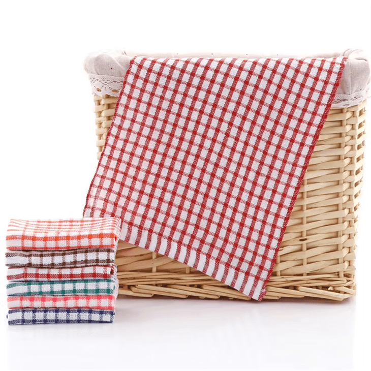Cotton Checkered Super Absorption Hand Towel