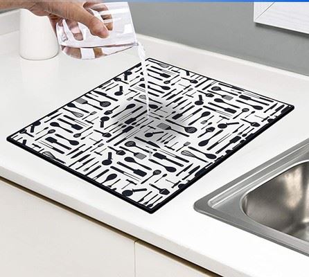 Kitchen Counter Dish Microfiber & Sponge Drying Mat Quick-drying