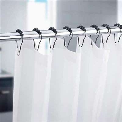 PEVA Badrum Duschdraperi Vattentät Med Magnet Pure Plain Color Duschdraperi Foder